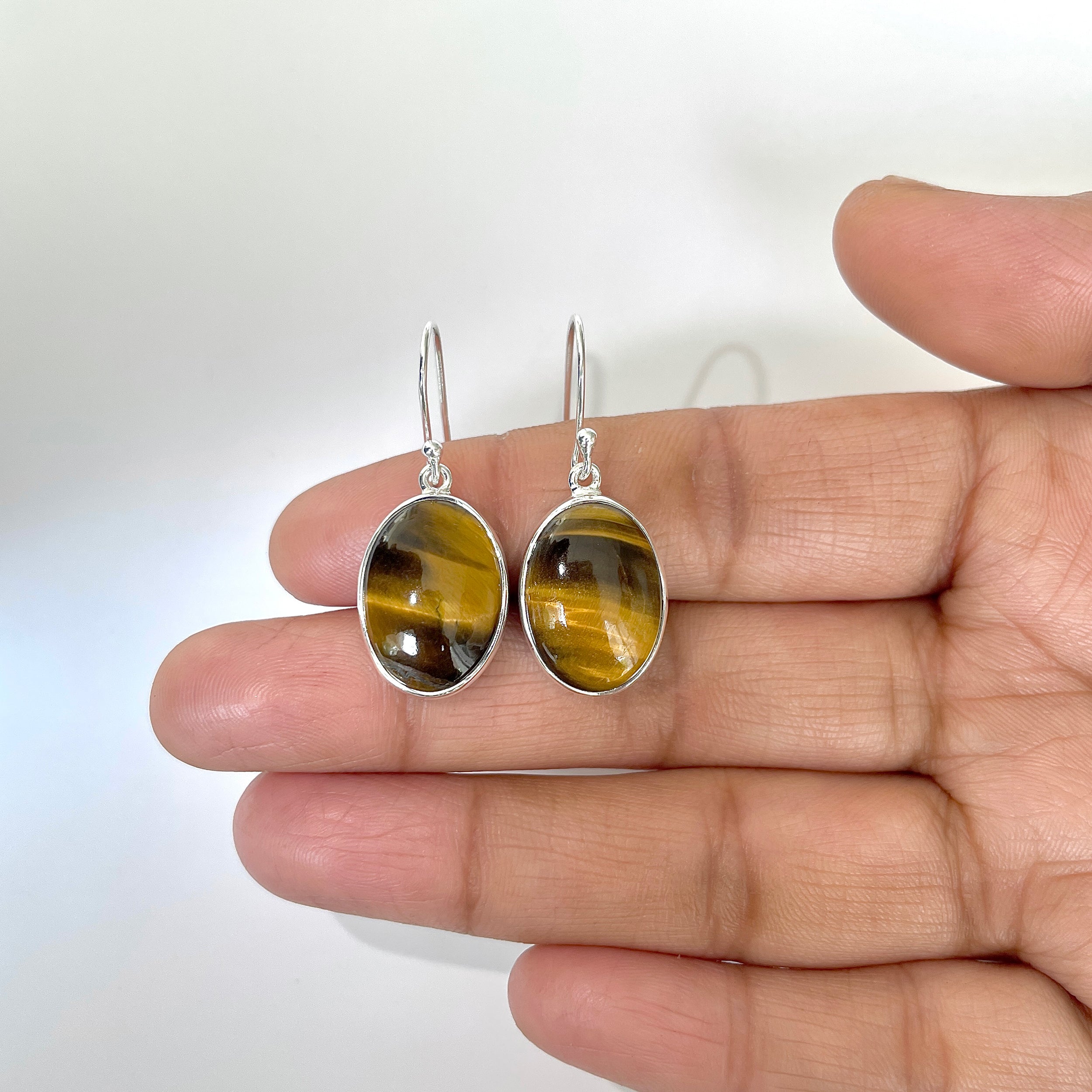Tiger Eye Earring-(TGE-3-5)