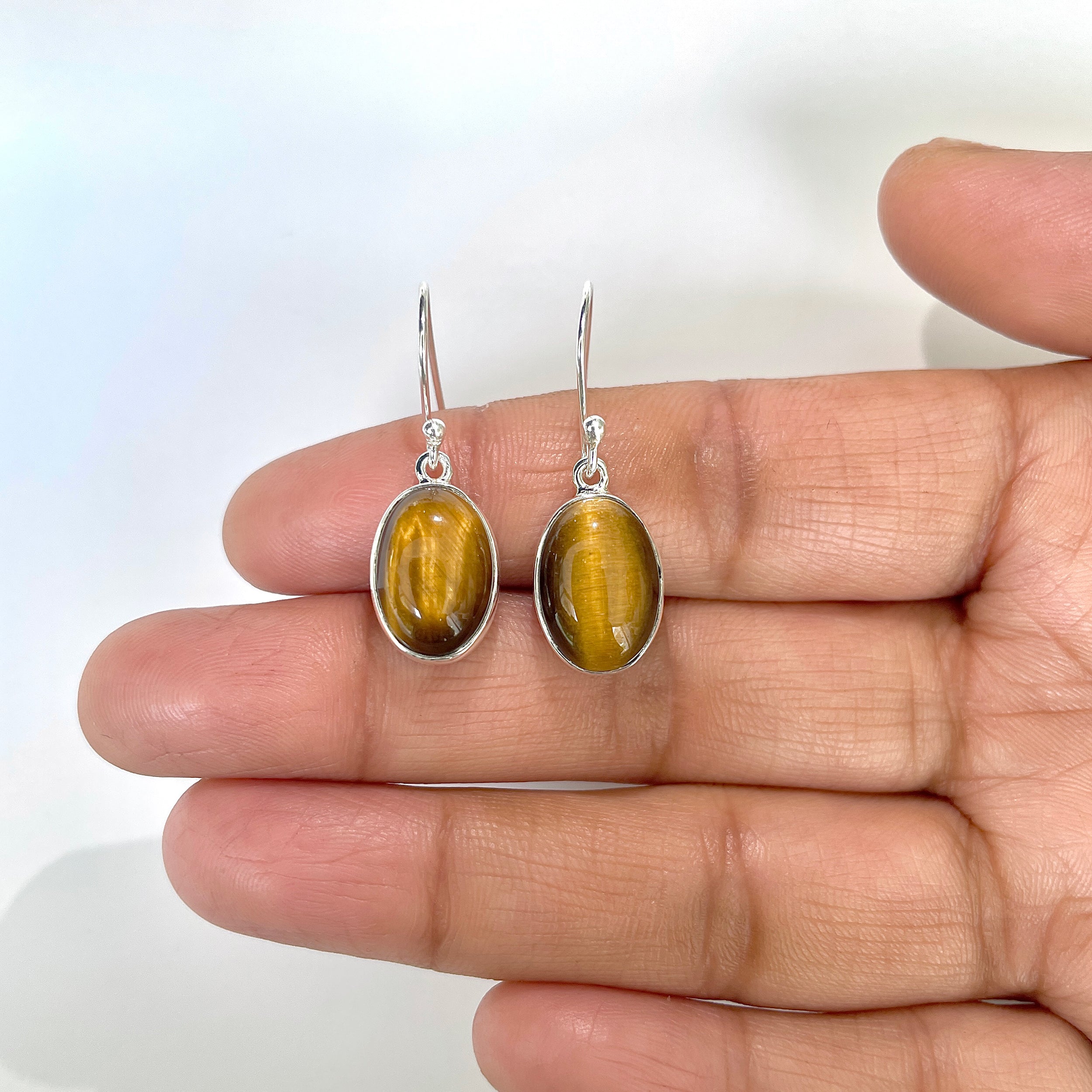 Tiger Eye Earring-(TGE-3-7)