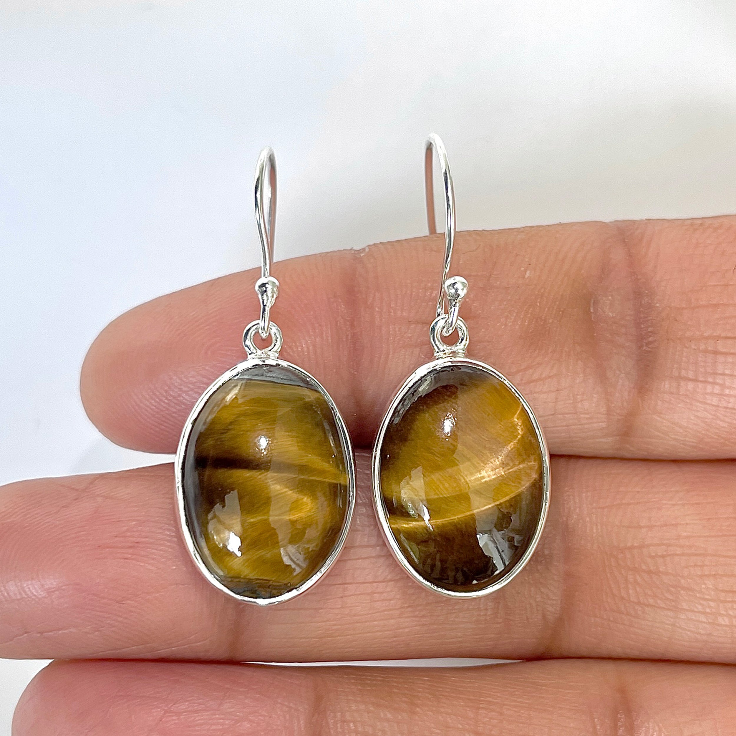 Tiger Eye Earring-(TGE-3-9)