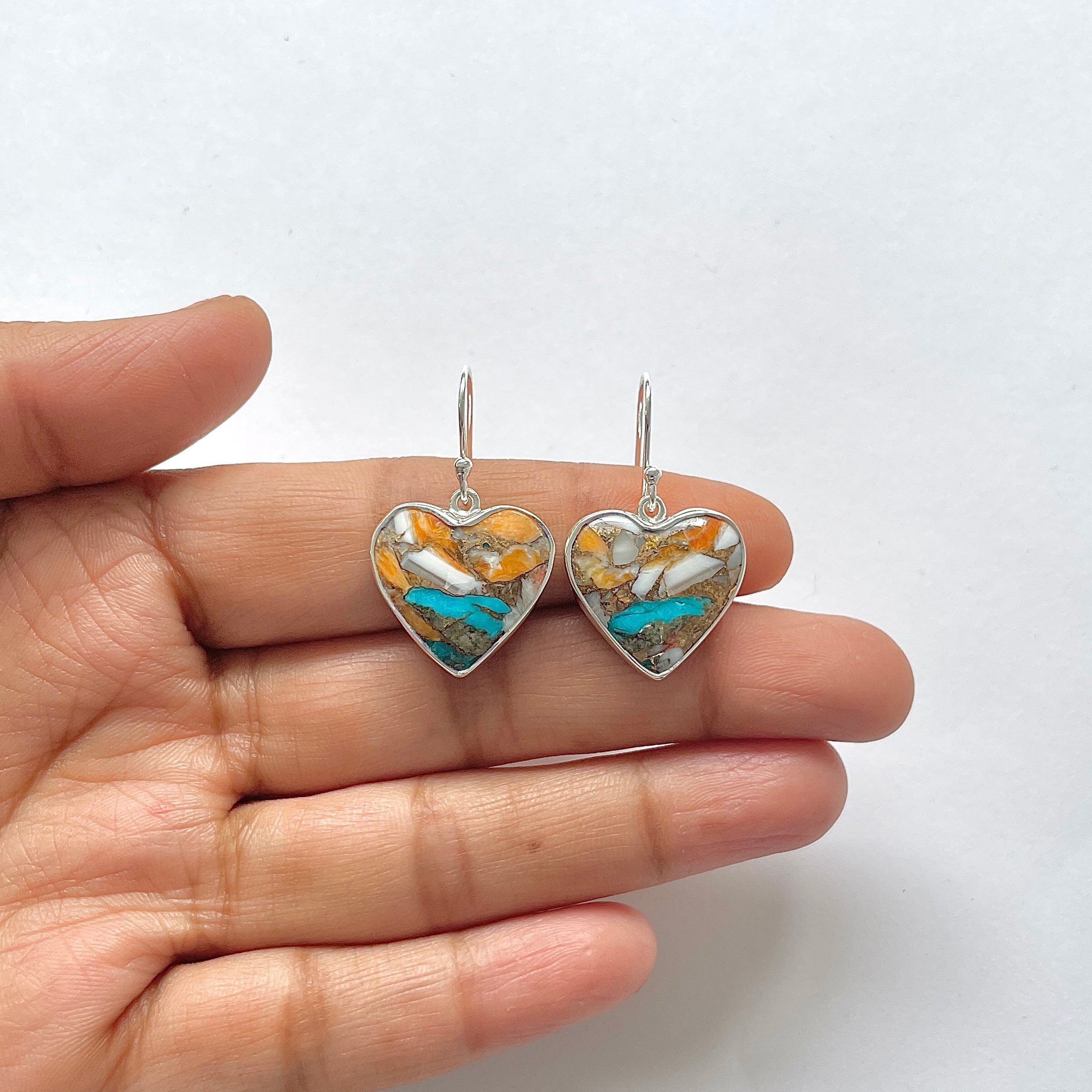 Spiny Oyster Turquoise Earring-(TRO-3-21)