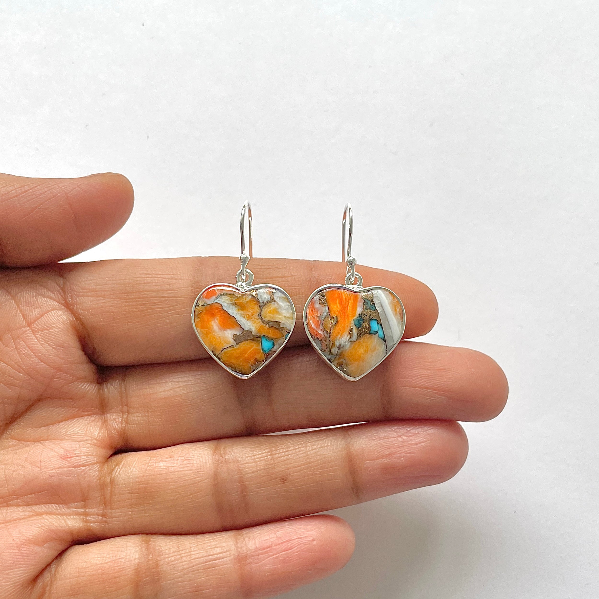 Spiny Oyster Turquoise Earring-(TRO-3-23)