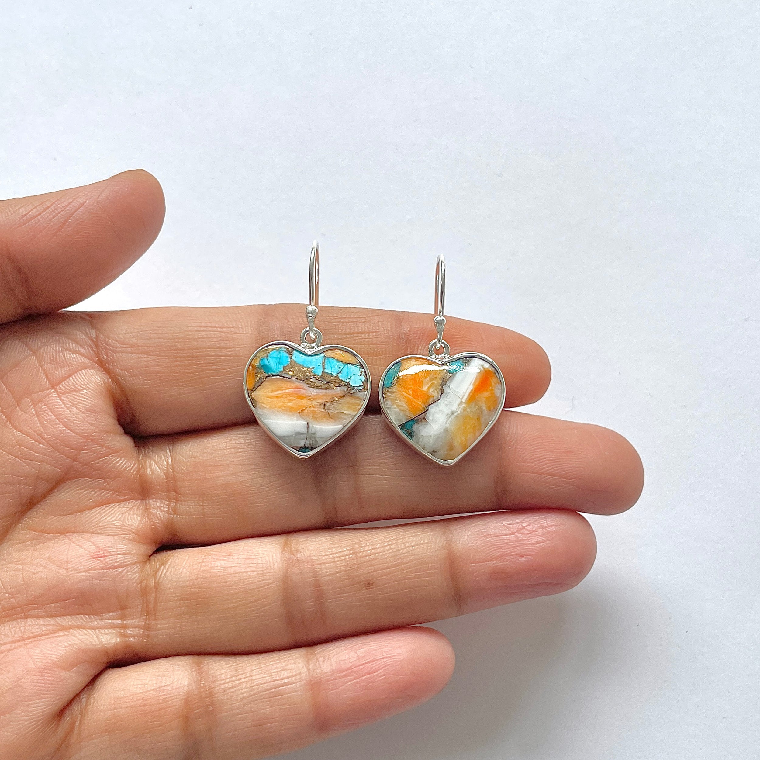 Spiny Oyster Turquoise Earring-(TRO-3-6)