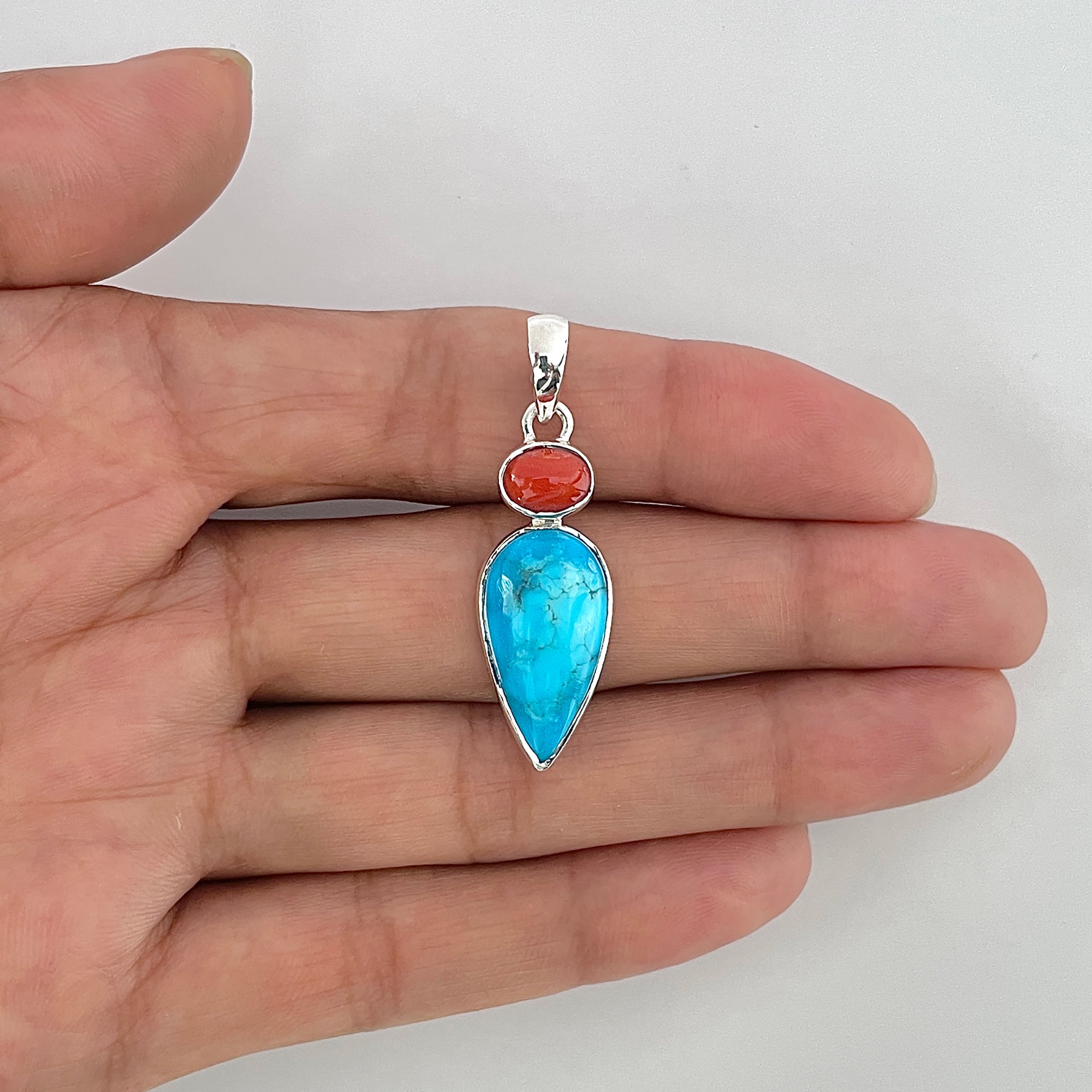 Turquoise Pendant-(TRQ-1-38)