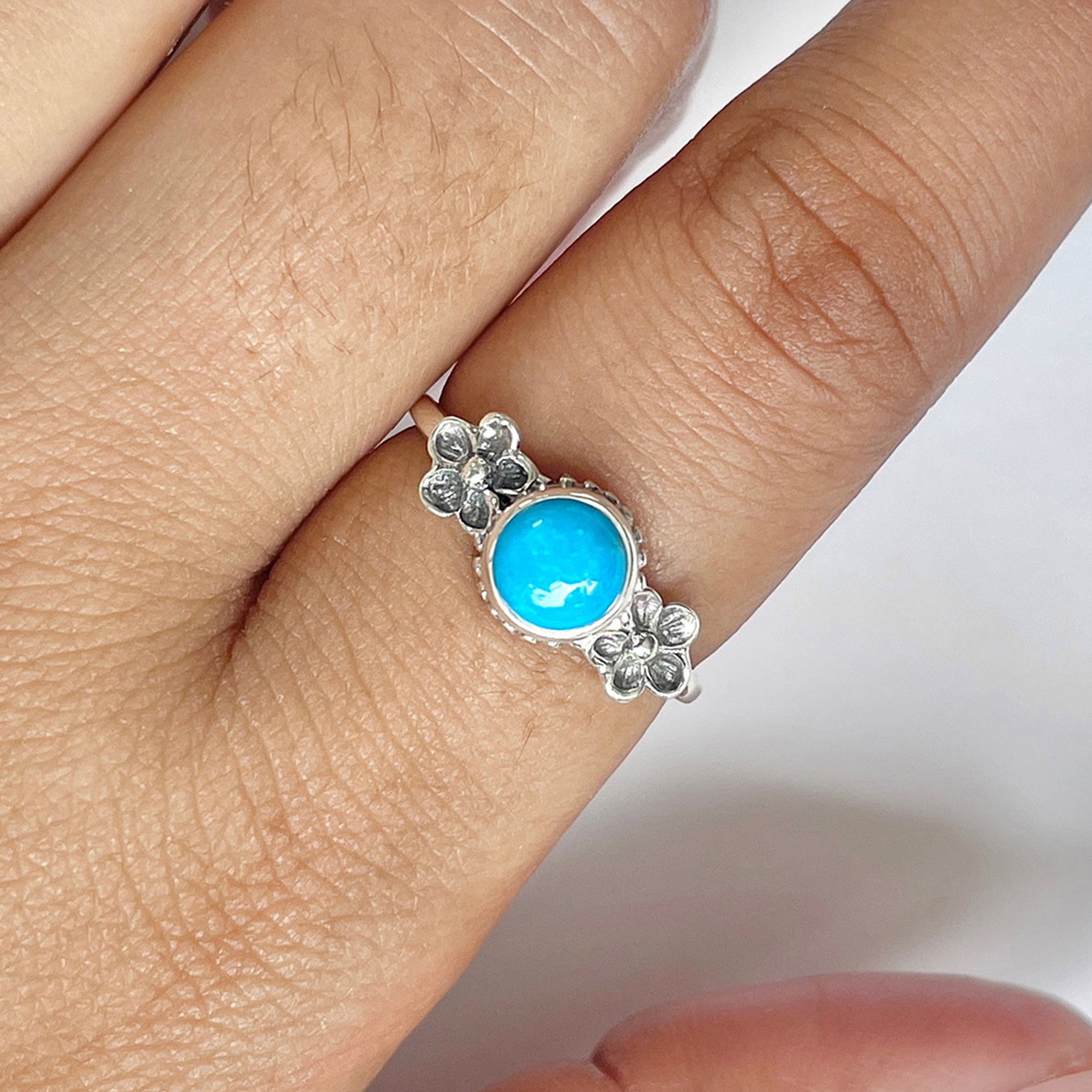 Turquoise Ring-(TRQ-RDR-80.)