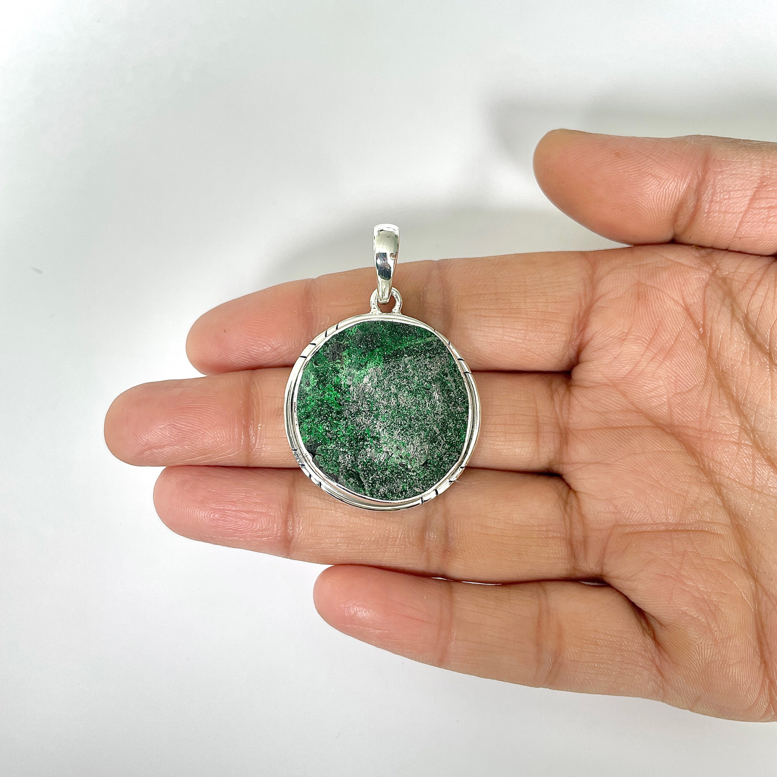 Uvarovite Pendant-(UVR-1-13)