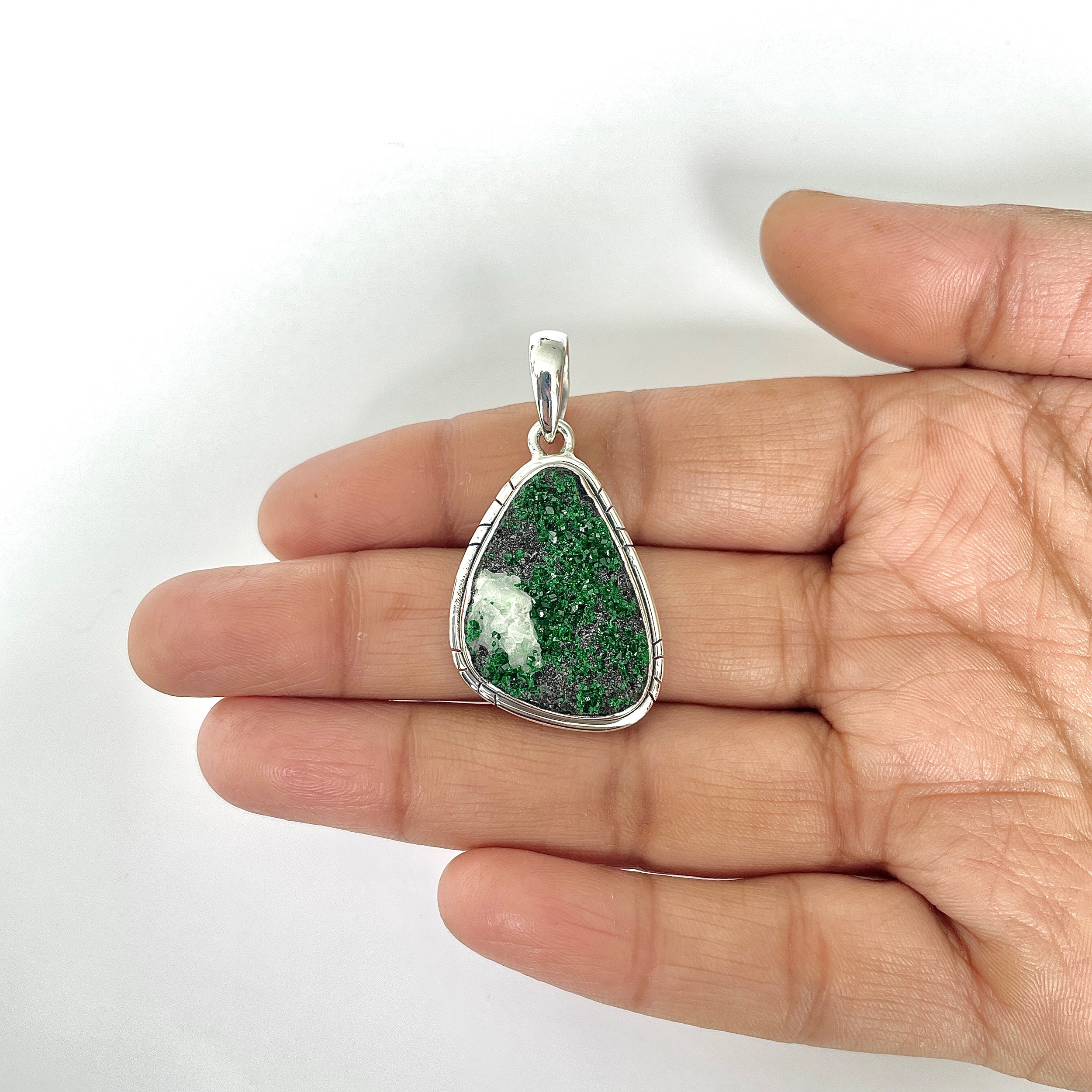 Uvarovite Pendant-(UVR-1-14)