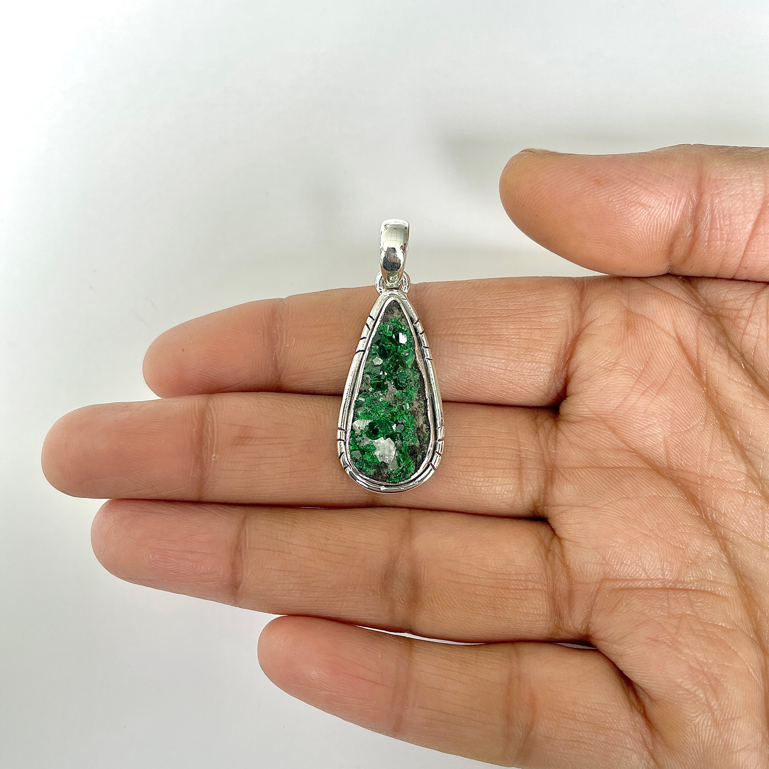 Uvarovite Pendant-(UVR-1-35)