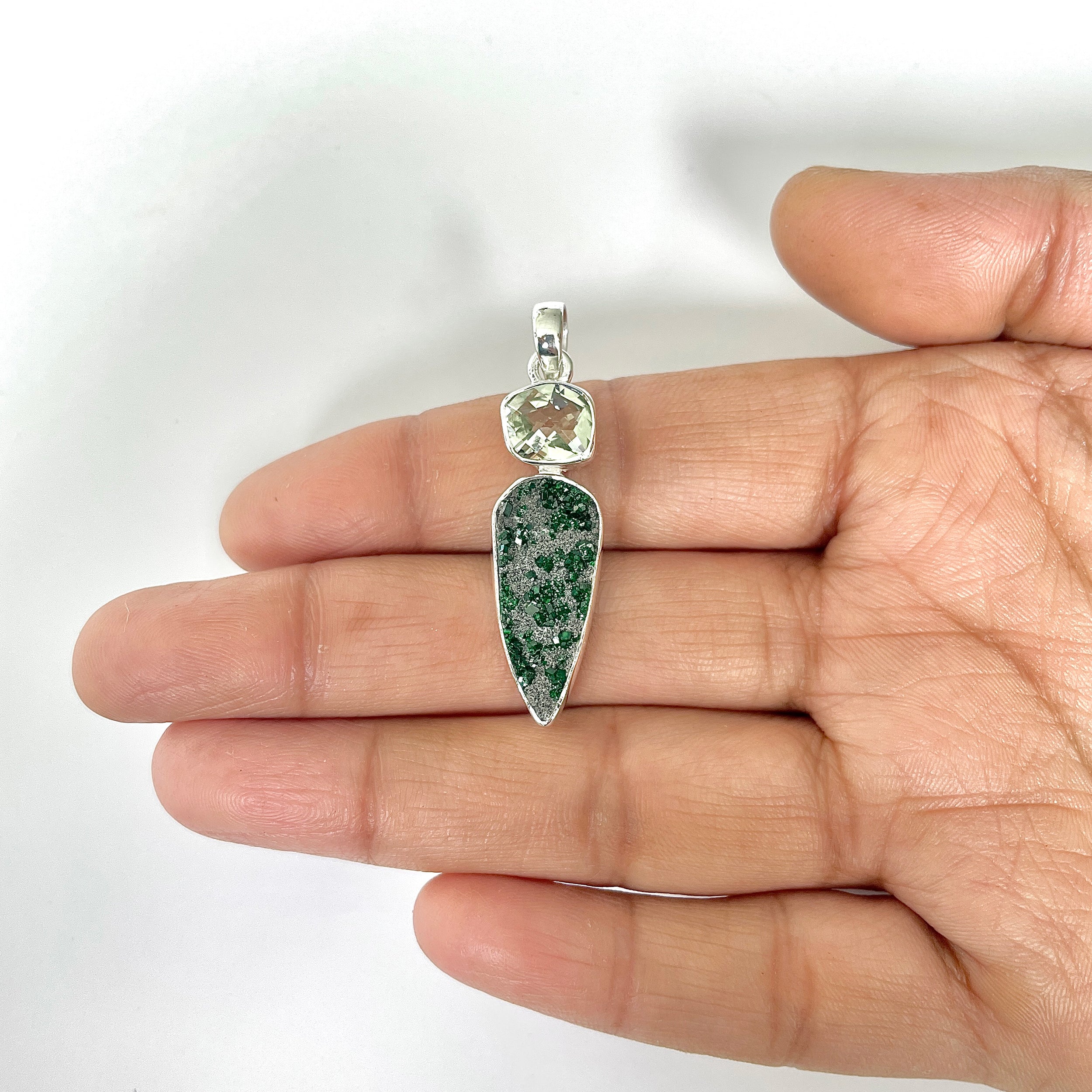 Uvarovite Pendant-(UVR-1-8)