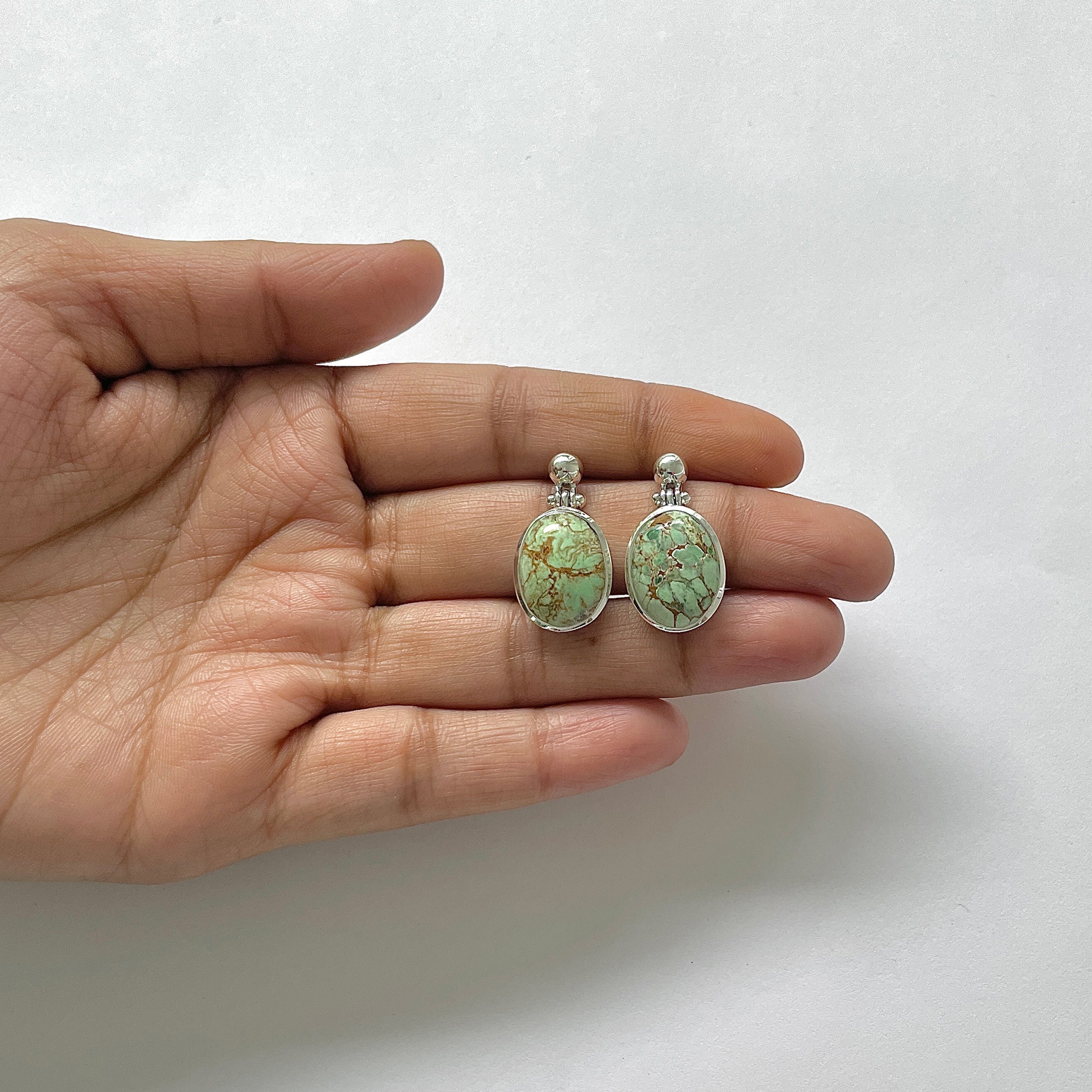 Variscite Earring-(VRC-3-11)