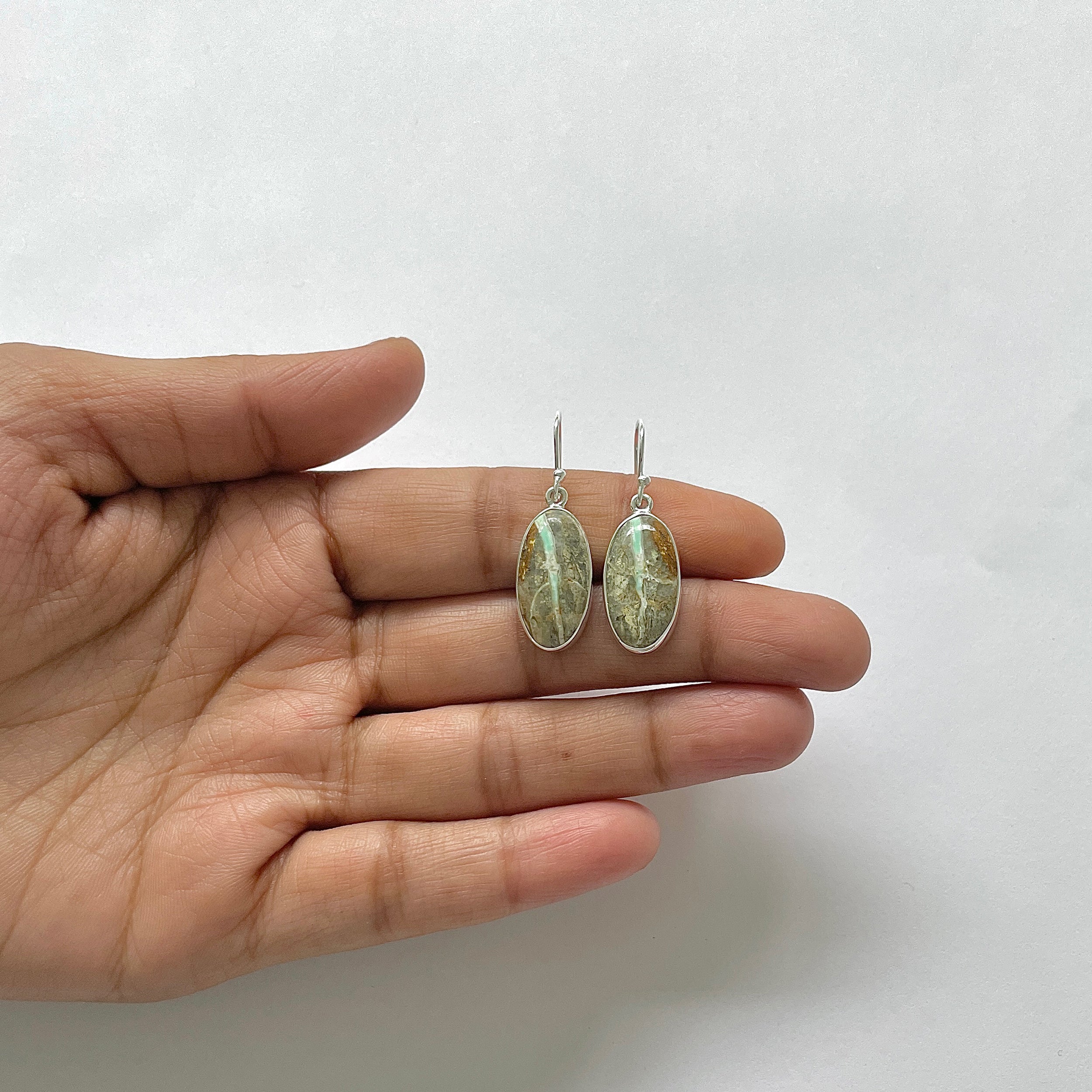 Variscite Earring-(VRC-3-5)