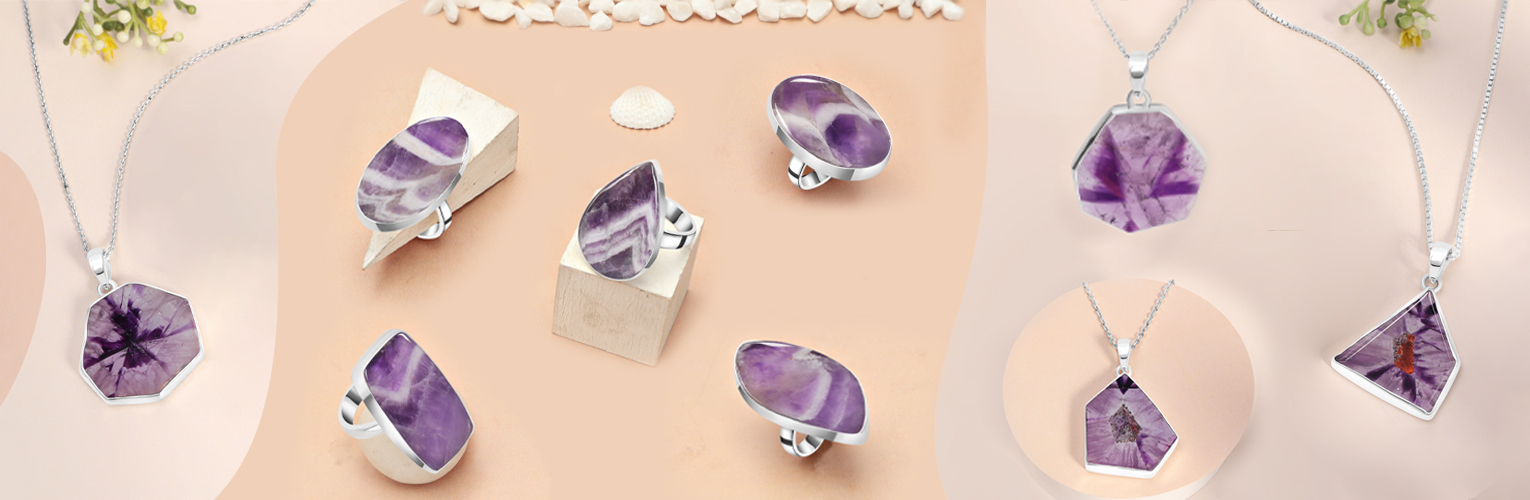 Amethyst Lace Agate Jewelry