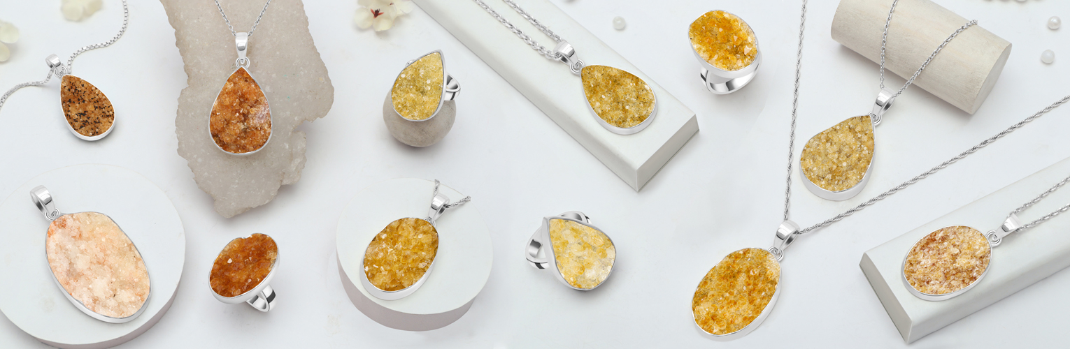 Citrine Druzy Jewelry