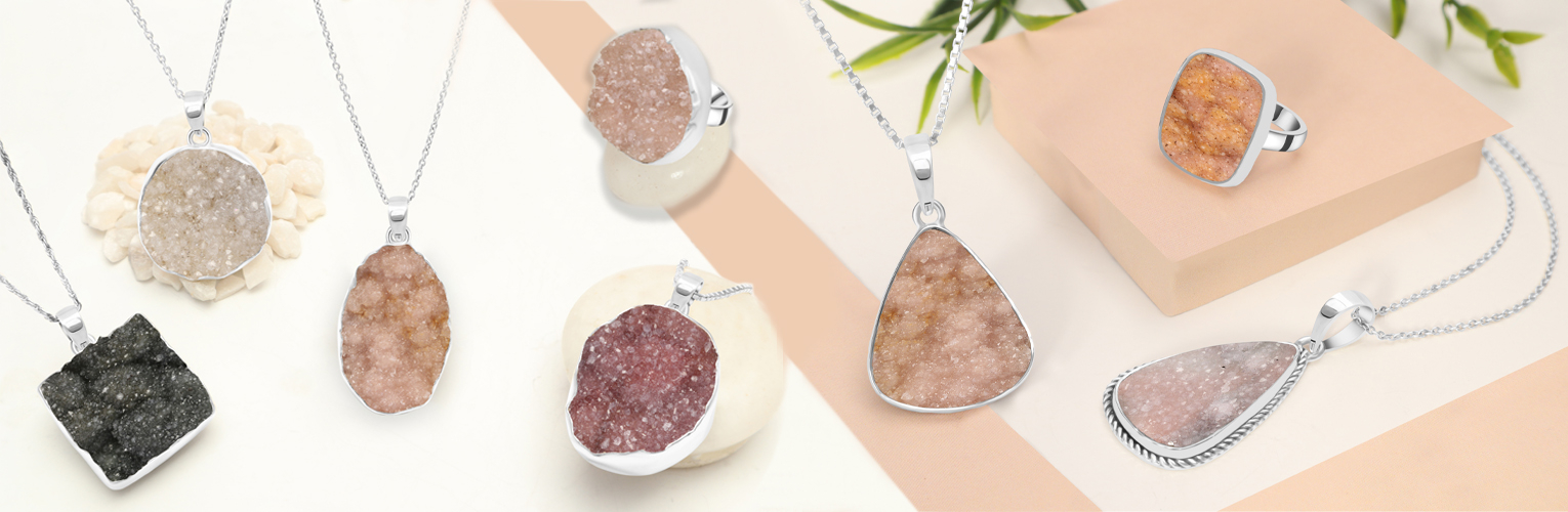Natural Druzy Jewelry