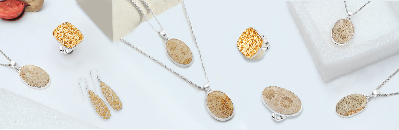 Fossilized Coral jewelry