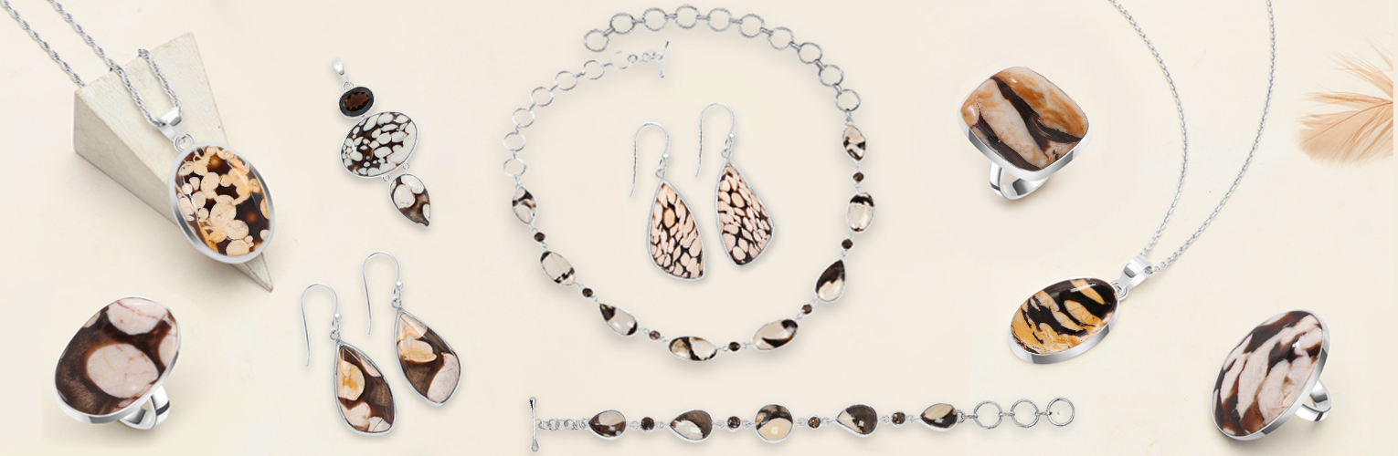Peanutwood Jasper jewelry