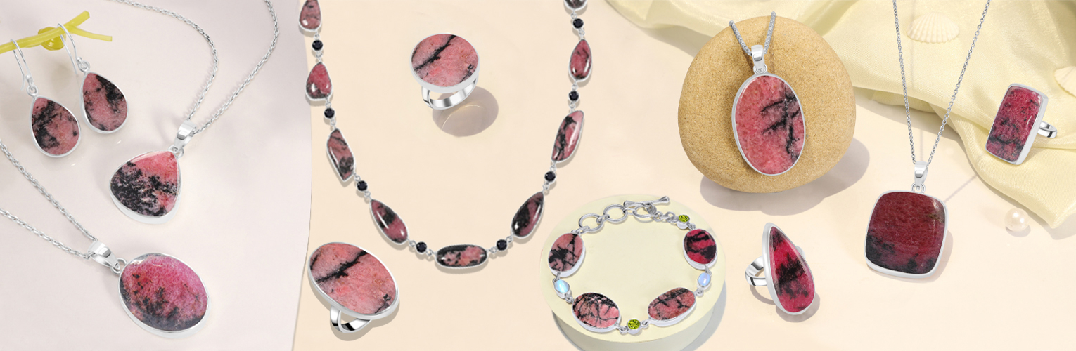 Rhodonite jewelry