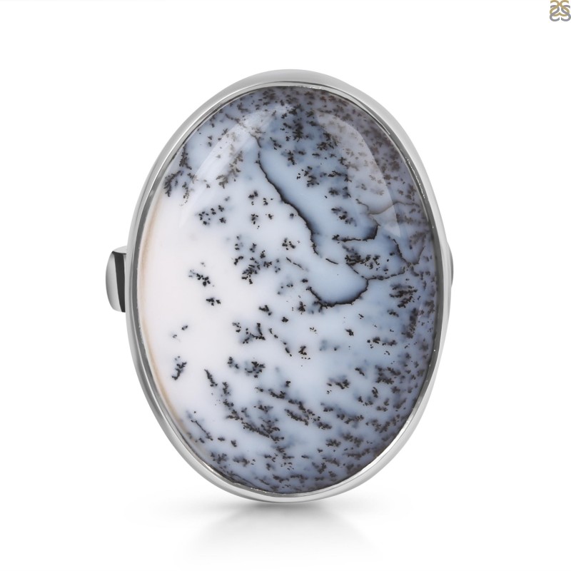 Sterling Silver Dendritic Agate Rings at Wholesale Prices from Rananjay ...