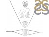 Hamsa Hand Plain Silver Jewelry Set PS-RDR-316 / RDE-537 / RDN-5 / RDB-5.
