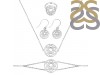 Sacral Chakra Plain Silver Jewelry Set PS-RDR-318 / RDE-539 / RDN-7 / RDB-7.