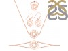 Base Chakra Plain Silver Jewelry Set PS-RDR-321 / RDE-542 / RDN-10 / RDB-10.