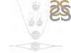 Crown Chakra Plain Silver Jewelry Set PS-RDR-320 / RDE-541 / RDN-9 / RDB-9.