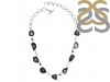 Agate (Black)/Black spinel/White Topaz Necklace-NSL ABL-12-17