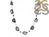 Agate (Black)/White Topaz/Black spinel Necklace-NSL ABL-12-9