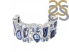 Agate (Blue)/Kyanite/Crystal Bracelet-BJ ABU-11-13
