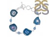 Agate (Blue)/Kyanite/Crystal Bracelet-BJ ABU-11-16