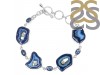 Agate (Blue)/Kyanite/Crystal Bracelet-BJ ABU-11-23