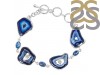 Agate (Blue)/Kyanite/Crystal Bracelet-BJ ABU-11-27