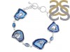 Agate (Blue)/Kyanite/Crystal Bracelet-BJ ABU-11-28