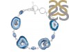 Agate (Blue)/Kyanite/Crystal Bracelet-BJ ABU-11-30