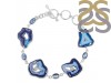 Agate (Blue)/Kyanite/Crystal Bracelet-BJ ABU-11-31