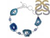 Agate (Blue)/Kyanite/Crystal Bracelet-BJ ABU-11-32