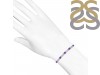 Amethyst & White Topaz Bracelet With Adjustable Camera Lock AMT-RDB-126.