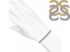 Amethyst & White Topaz Bracelet With Adjustable Camera Lock AMT-RDB-128.
