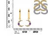 Amethyst & White Topaz Hoop Earring AMT-RDE-1471.