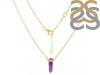 Amethyst & White Topaz Pencil Necklace AMT-RN-84.