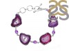 Agate (Purple)/Amethyst Bracelet-BSL APU-11-10