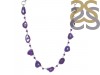 Agate (Purple)/Amethyst Necklace-NJ APU-12-20