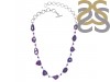 Agate (Purple)/Amethyst Necklace-NJ APU-12-20