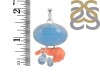 Aquamarine/Coral/Blue Topaz Pendant-2SP AQM-1-89