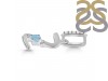 Aquamarine & White Topaz Alphabet Z Pendant AQM-RDA-52
