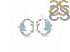 Aquamarine Raw Crystal & White Topaz Stud Earring AQM-RDE-1461.
