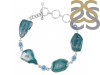 Agate(Seafoam)Blue-Topaz Bracelet-BJ ASF-11-18