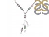 Pearl/Pink Jade/Green Aventurine Beaded Necklace BDD-12-1605
