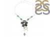 Labradorite/Green Aventurine/Peridot/Pearl Beaded Necklace BDD-12-1610
