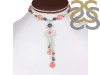 Cherry Agate/Labradorite Beaded Necklace BDD-12-1618