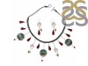 Biwa Pearl/Red Jasper Beaded  Jewelry Set BDD-12-1628